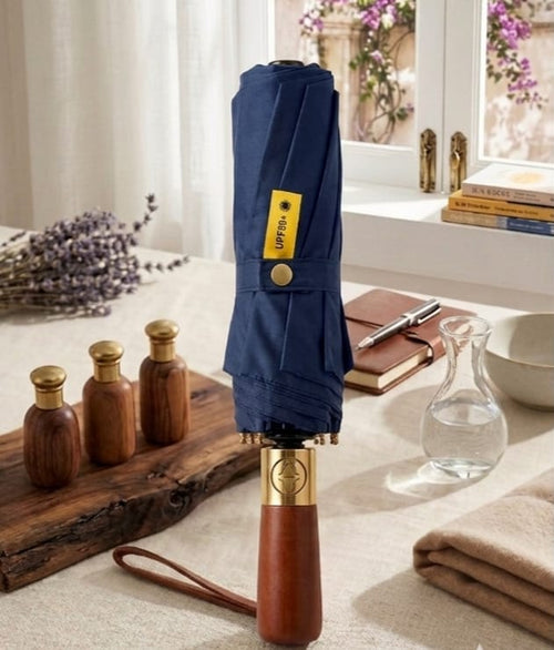 Royal Wooden Umbrella — Wooden-Handle Limited Edition (UV + Rain)
