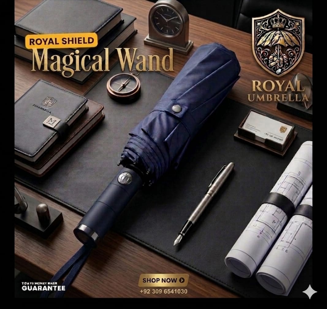 Royal Shield Signature – Auto Open/Close Magical Wand Umbrella